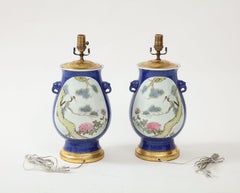 Paire de lampes en porcelaine de Chine