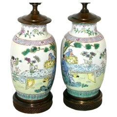 Pair of Chinese Porcelain Lamps