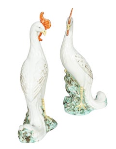 Pair Of Chinese Porcelain Phoenix Birds