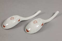 pair of Chinese porcelain spoons, 19th c.