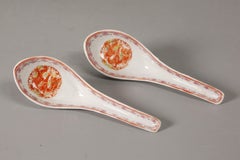 pair of Chinese porcelain spoons, 19th c.