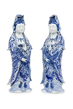Pair of Chinese Porcelain Standing Figures
