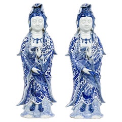Pair of Chinese Porcelain Standing Figures