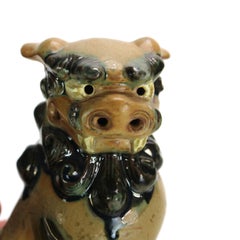 Pair of Chinese Pottery Foo Dogs 20thC