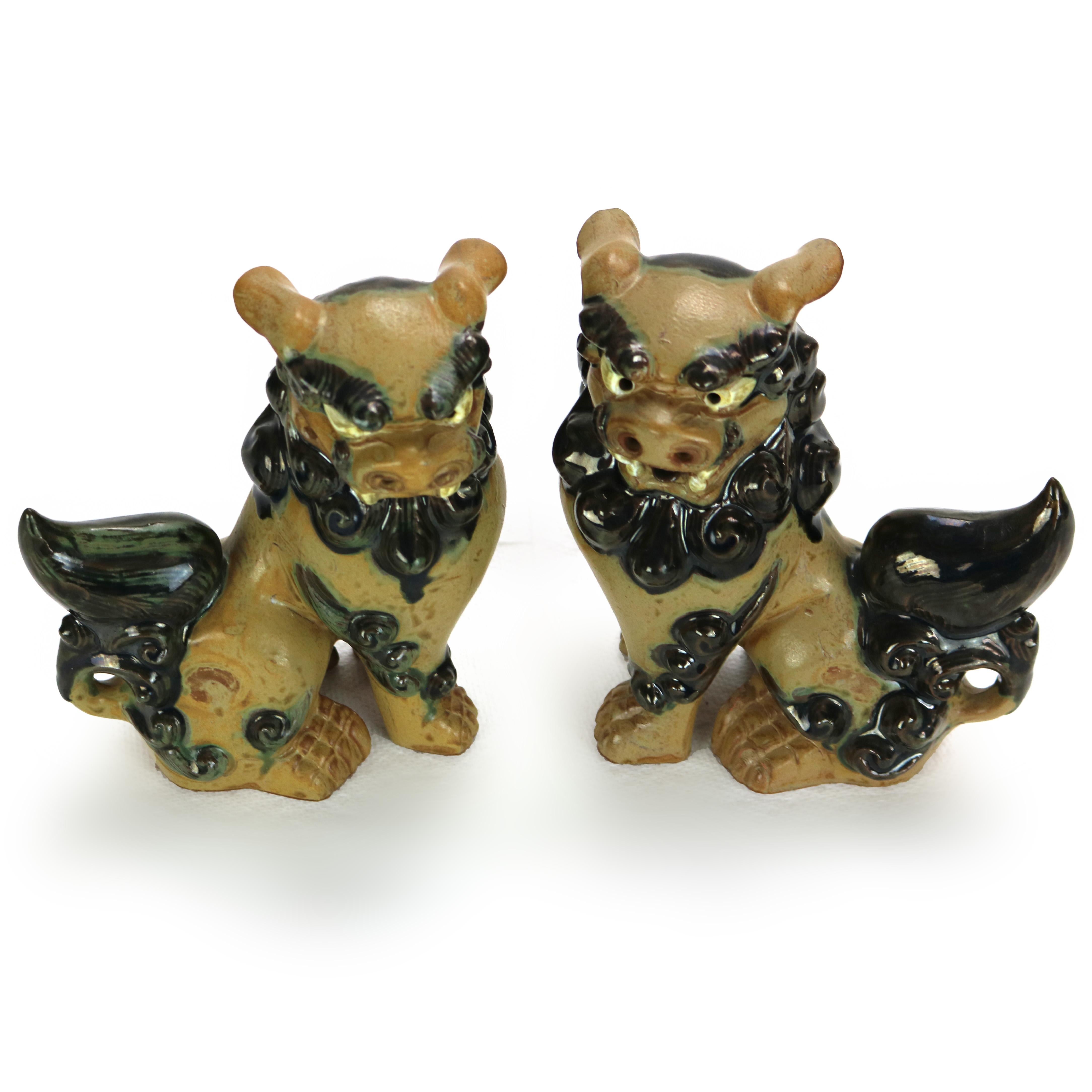 Pareja de Perros Foo de Cerámica China S. XX en venta 1