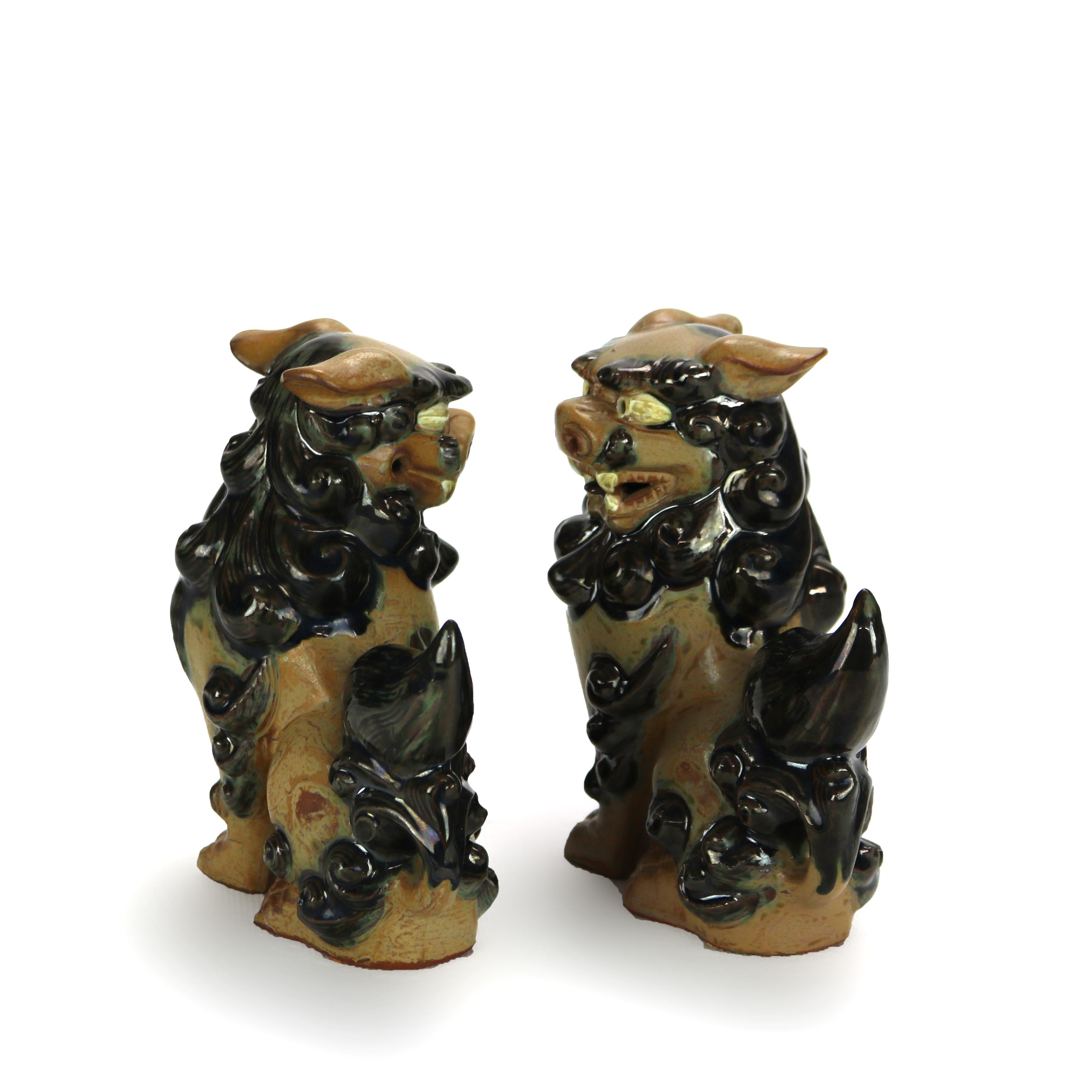 Pareja de Perros Foo de Cerámica China S. XX en venta 3