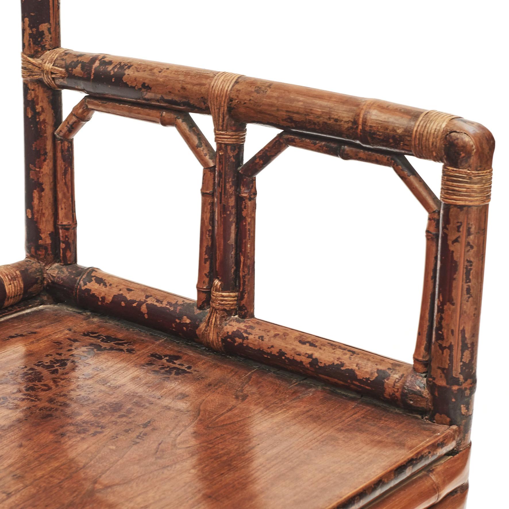 Pair of Chinese Qing Dynasty Bamboo Chairs For Sale at 1stDibs