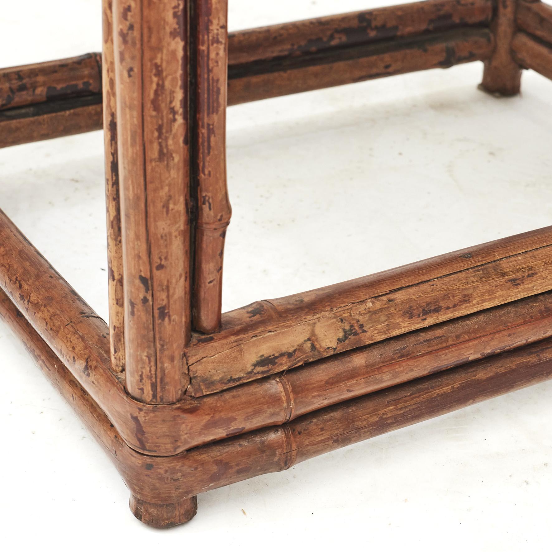 Pair of Chinese Qing Dynasty Bamboo Chairs For Sale 9