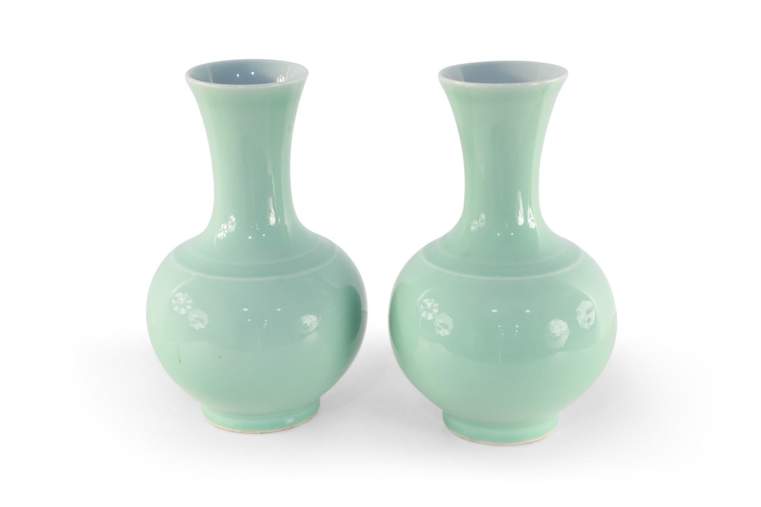 mint green vases