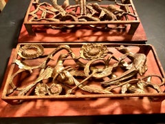 Pair of Chinese Qing Dynasty Openwork Wall Hanging Giltwood Carvings