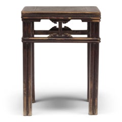 Pair of Chinese Reeded Fang Deng Stools, c. 1850