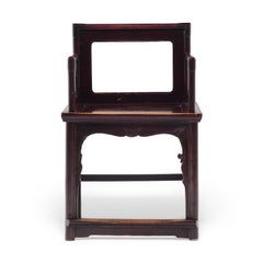 Paire de chaises chinoises à roses, vers 1850