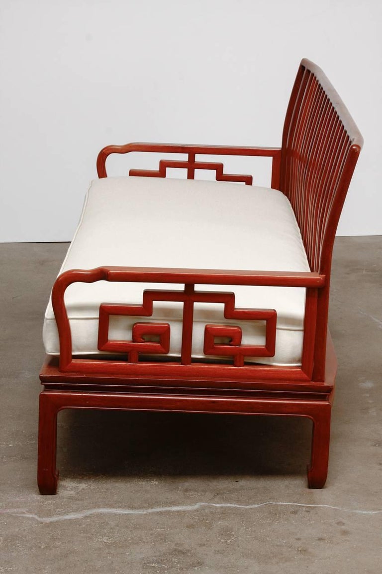 Pair of Chinese Rosewood Carved Sofas or Benches For Sale at 1stDibs