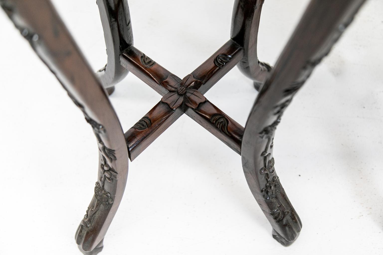 Late 19th Century Pair of Chinese Rosewood Stands For Sale