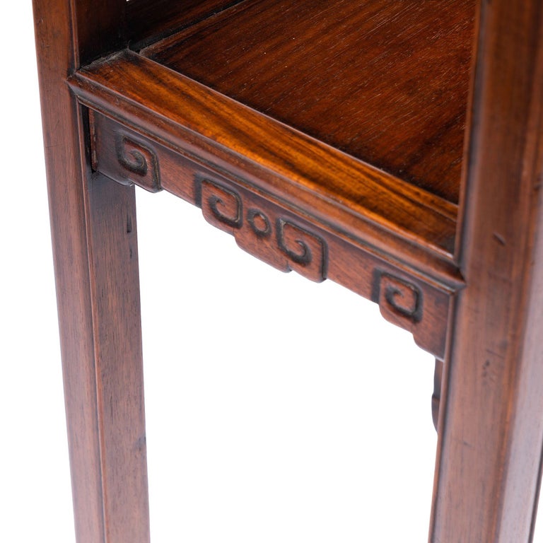 Pair of Chinese Rosewood Tea Tables with Marble Tops, 18501900 at 1stDibs