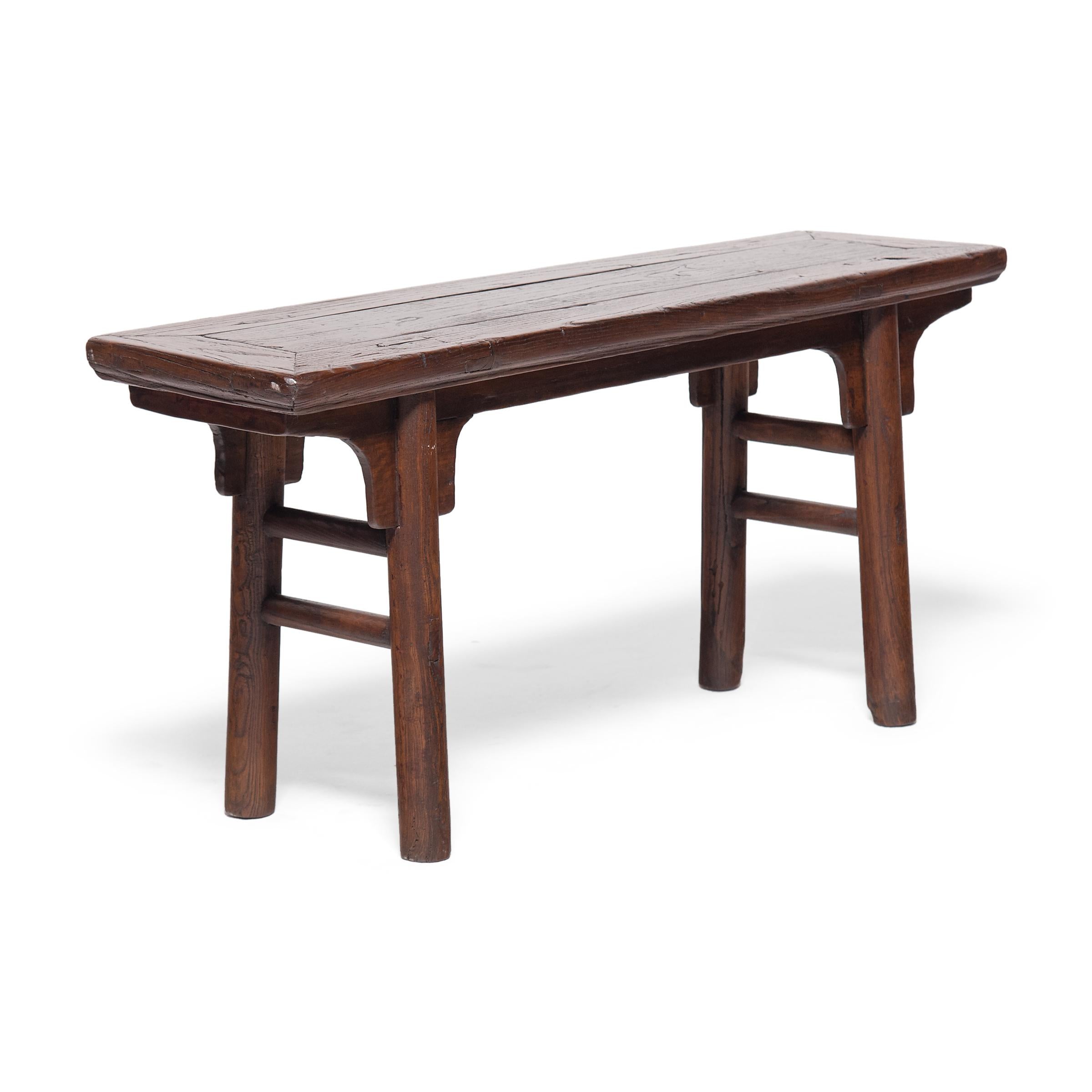 Pair of Chinese Round Leg Courtyard Benches, circa 1900 For Sale at 1stDibs