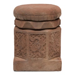 Pair of Chinese Sandstone Column Bases, c. 1900