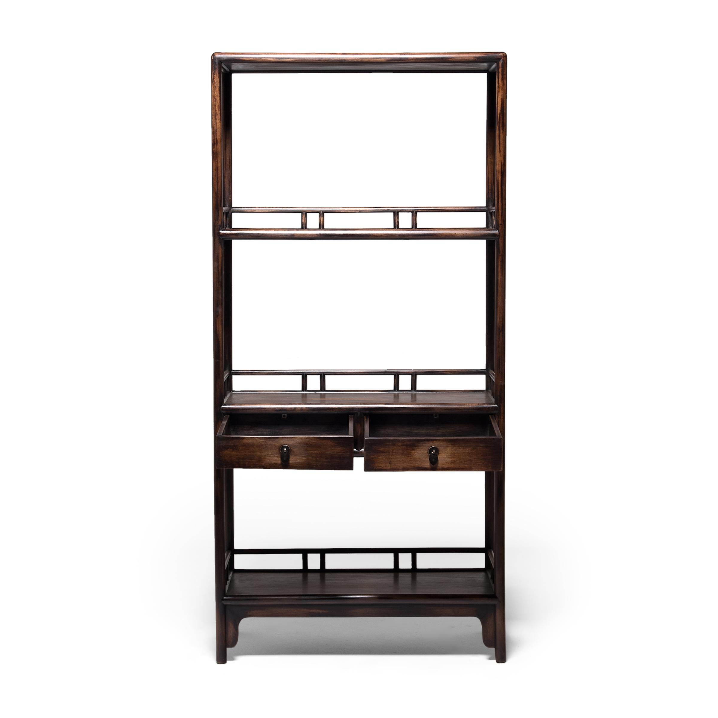 Pair of Chinese Scholars' Shelves, circa 1900 In Good Condition In Chicago, IL