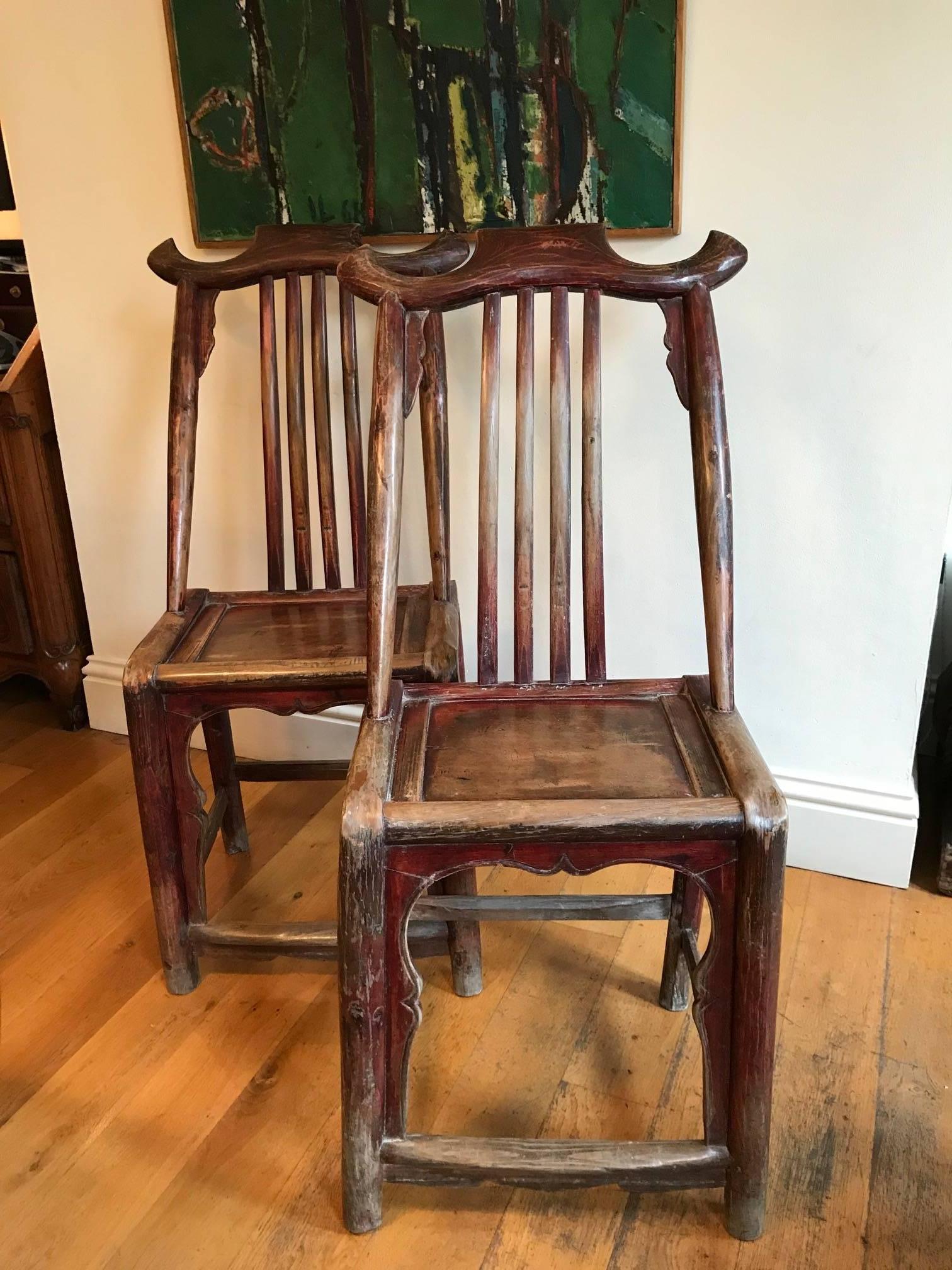 Pair of Chinese Scroll Chairs For Sale 12