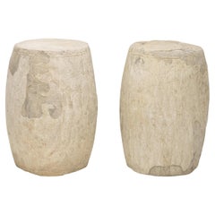 Pair of Chinese Shanxi Stone Drums, c. 1750