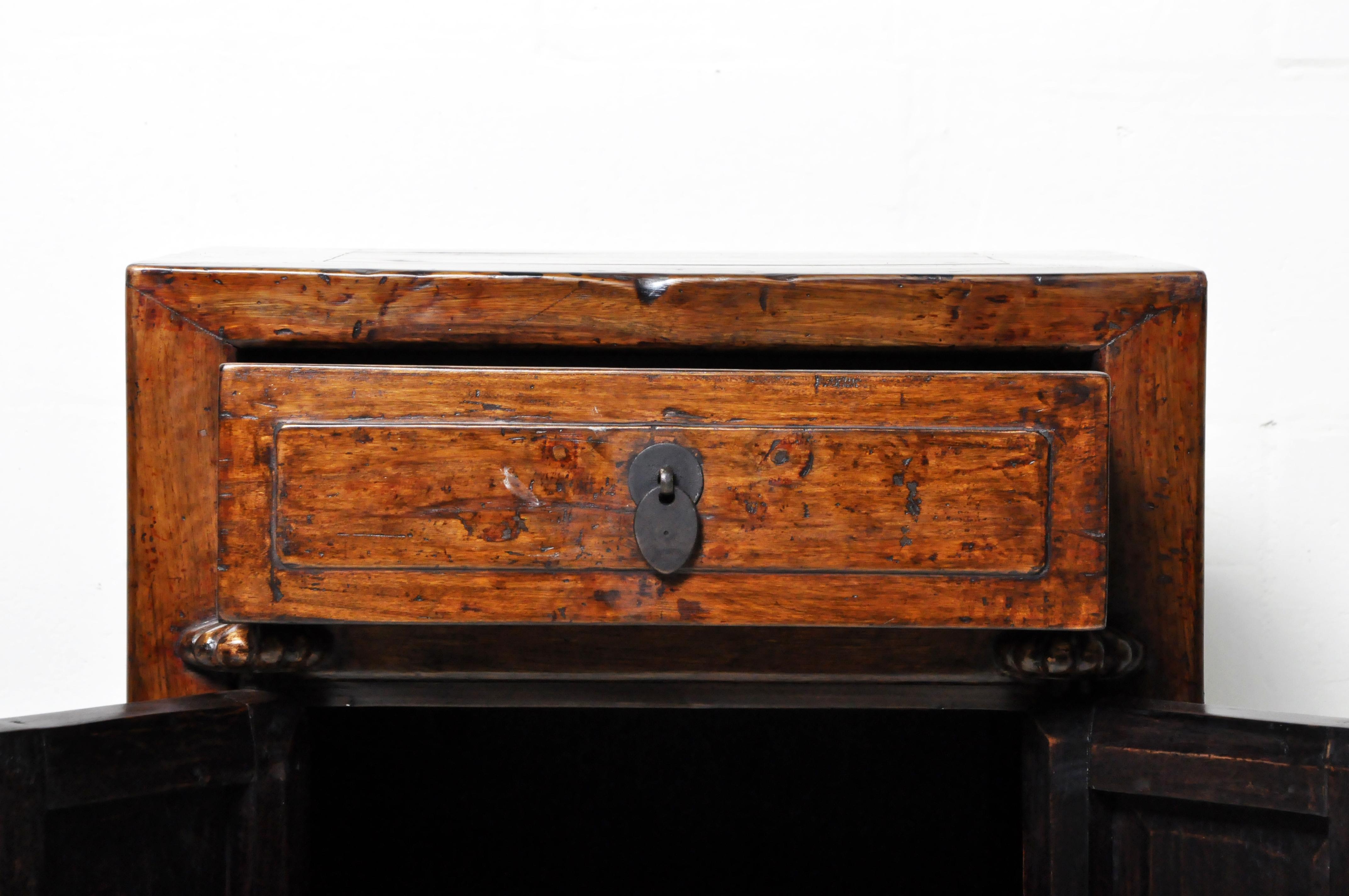 Pair of Chinese Side Cabinets with Two Drawers and a Pair of Doors 5