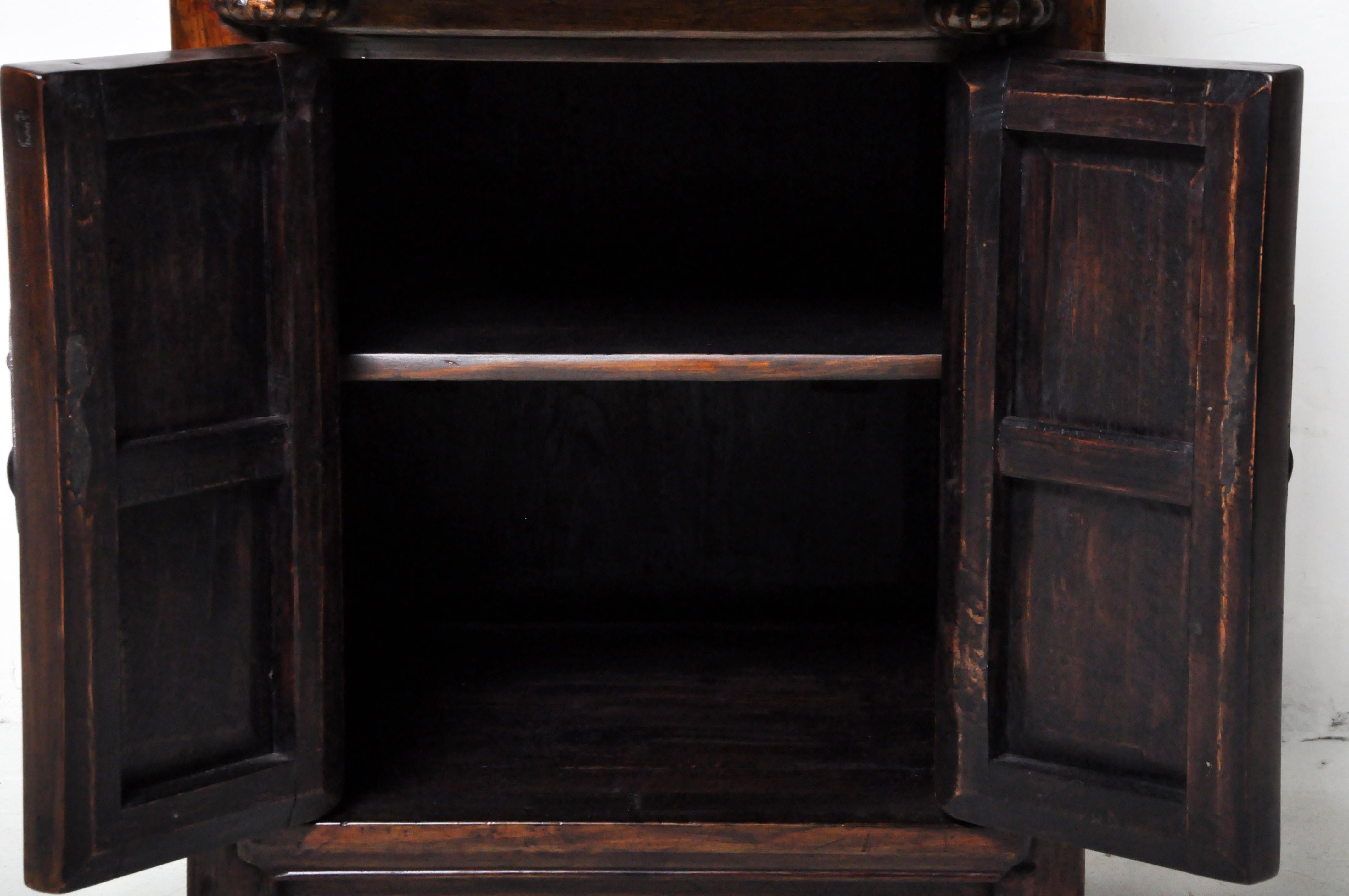 Pair of Chinese Side Cabinets with Two Drawers and a Pair of Doors 7