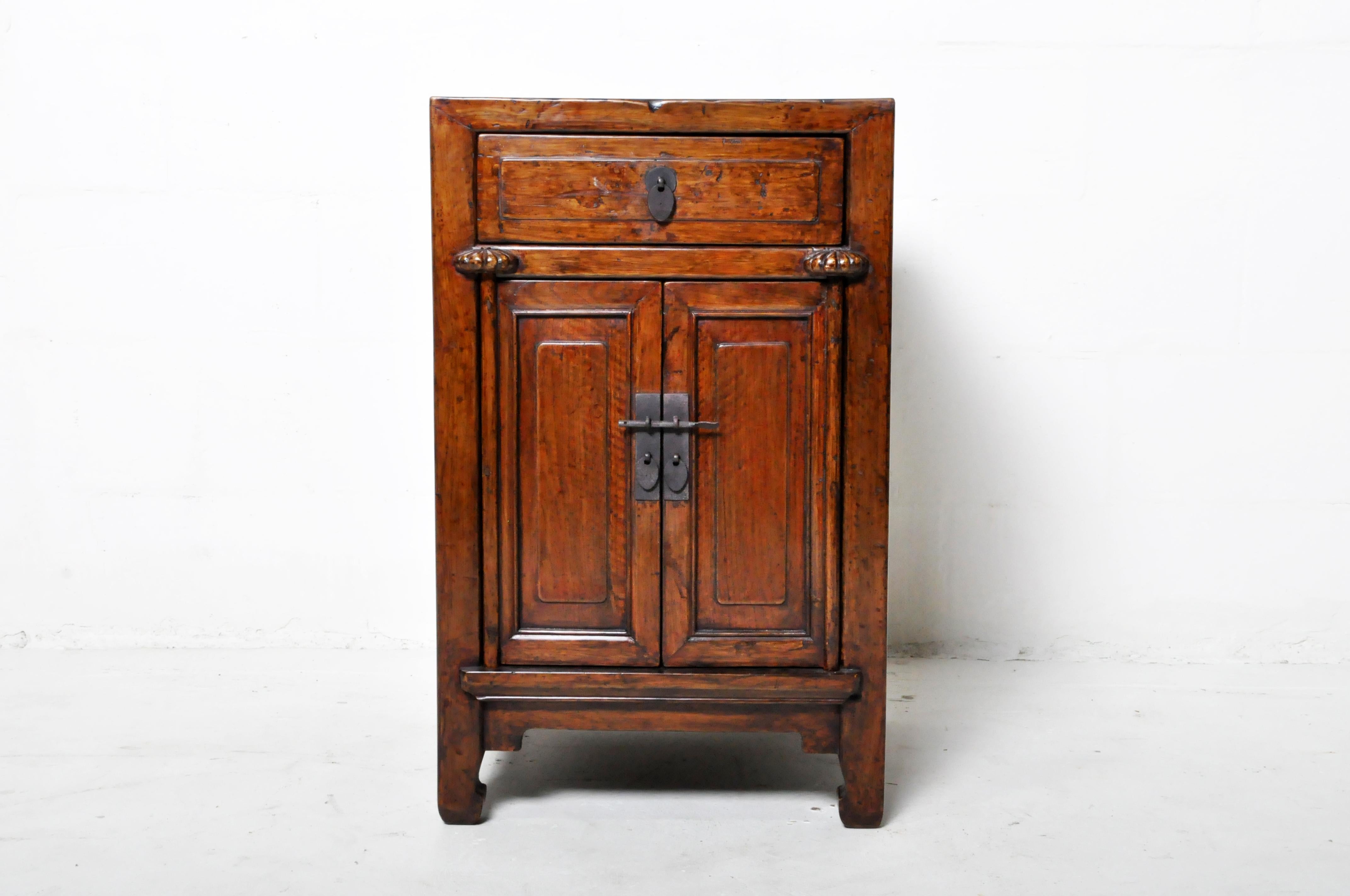 Pair of Chinese Side Cabinets with Two Drawers and a Pair of Doors 8