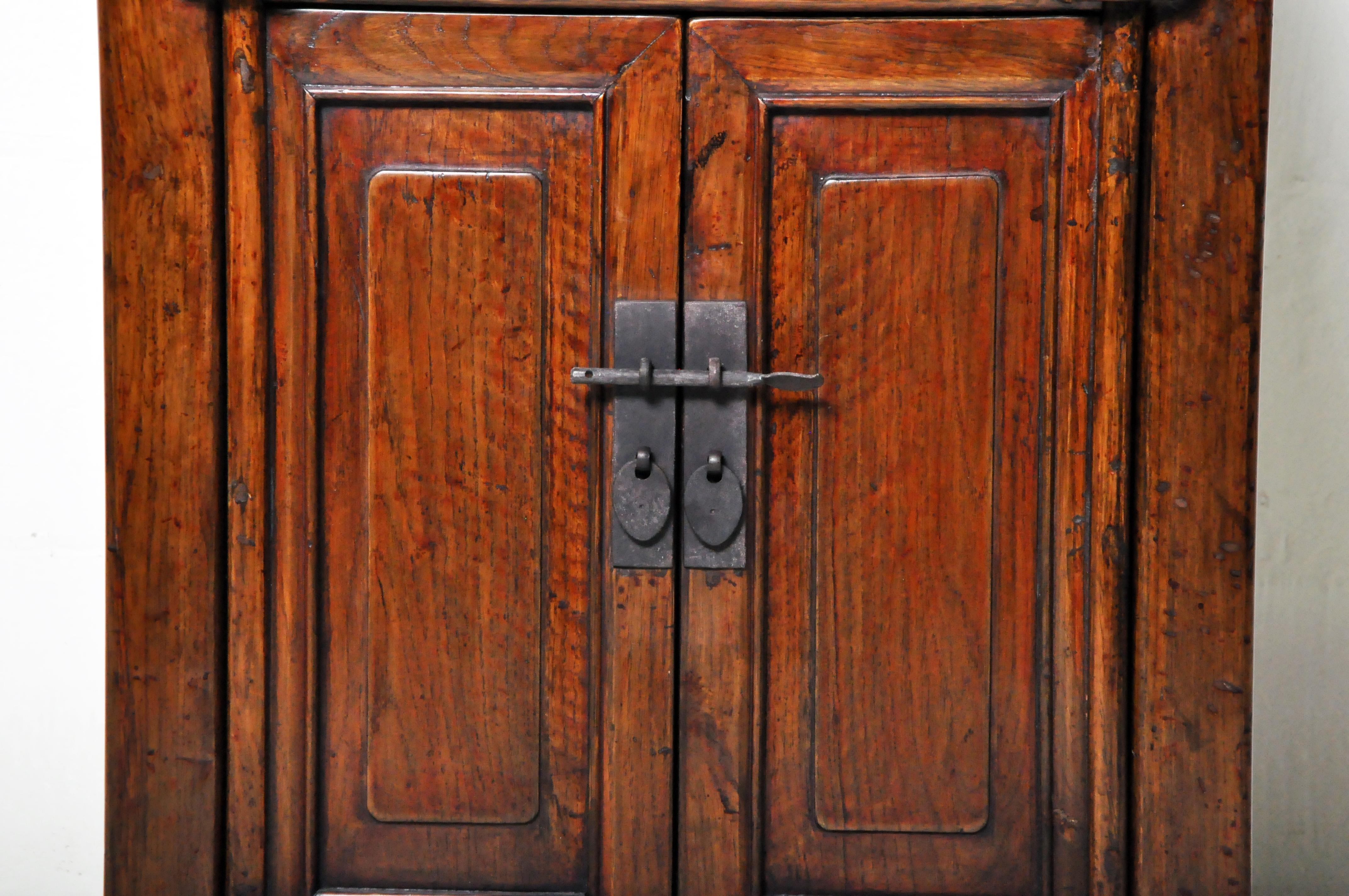 Pair of Chinese Side Cabinets with Two Drawers and a Pair of Doors 10