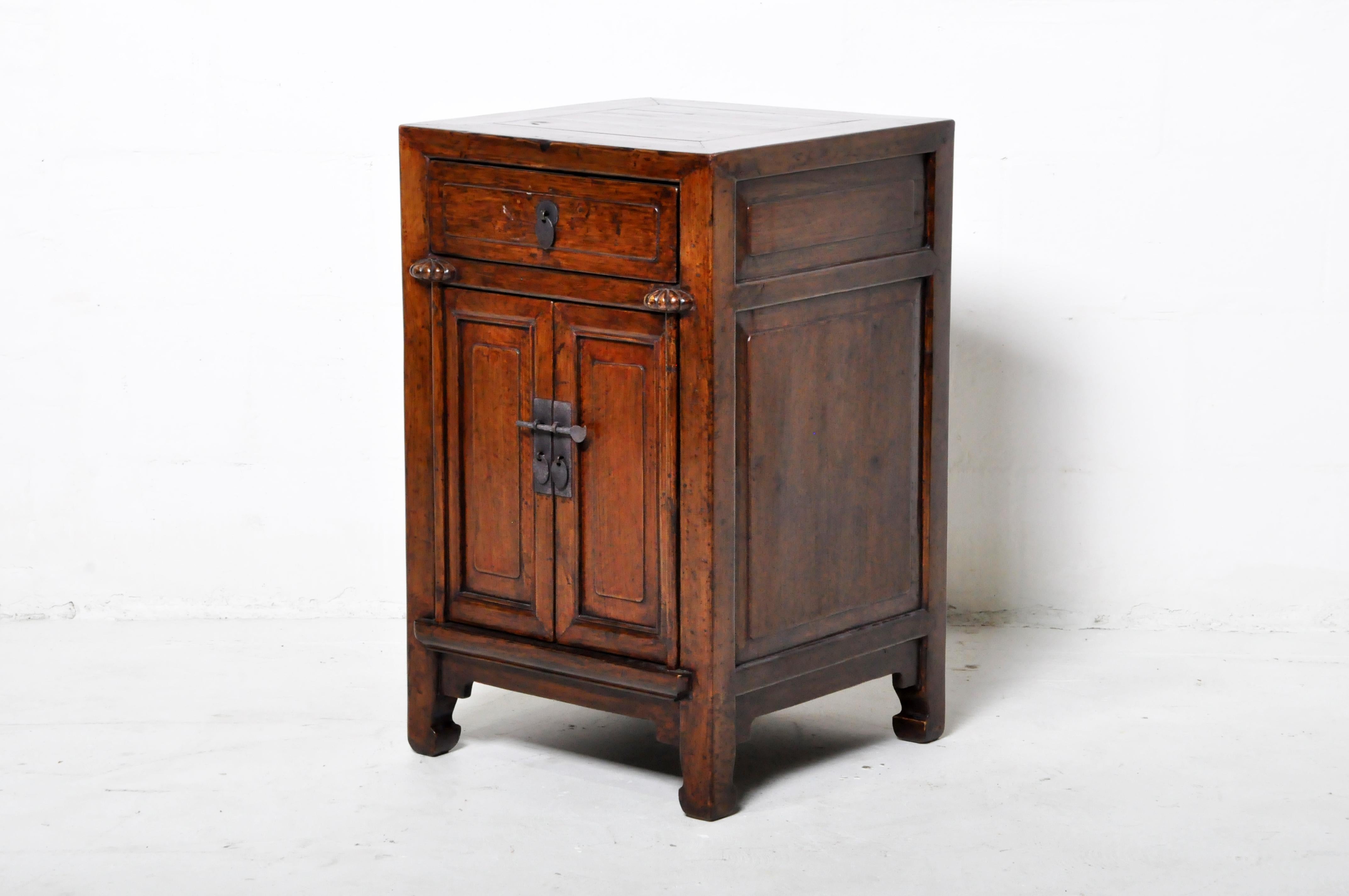 Pair of Chinese Side Cabinets with Two Drawers and a Pair of Doors 12