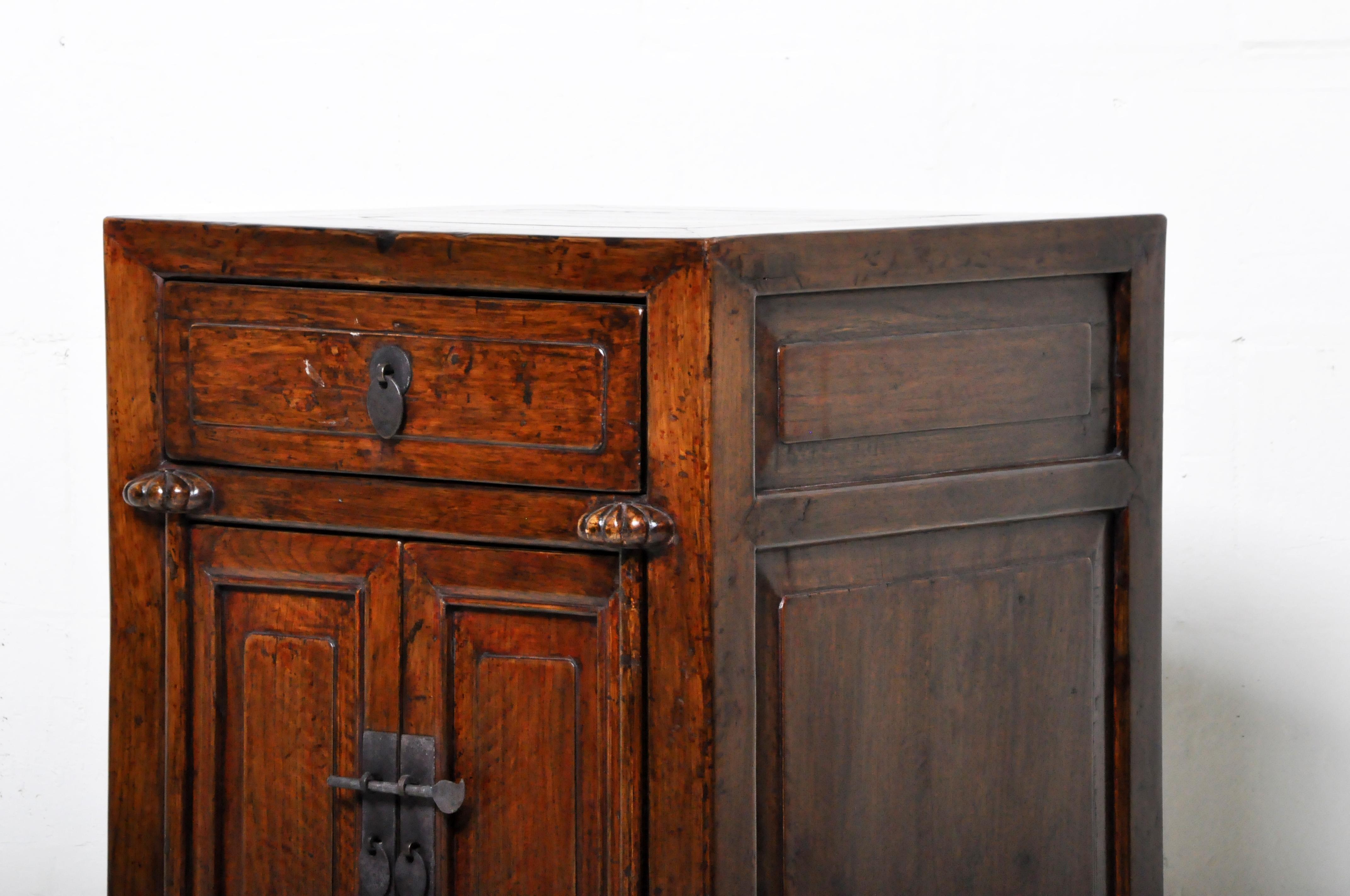 Pair of Chinese Side Cabinets with Two Drawers and a Pair of Doors 13