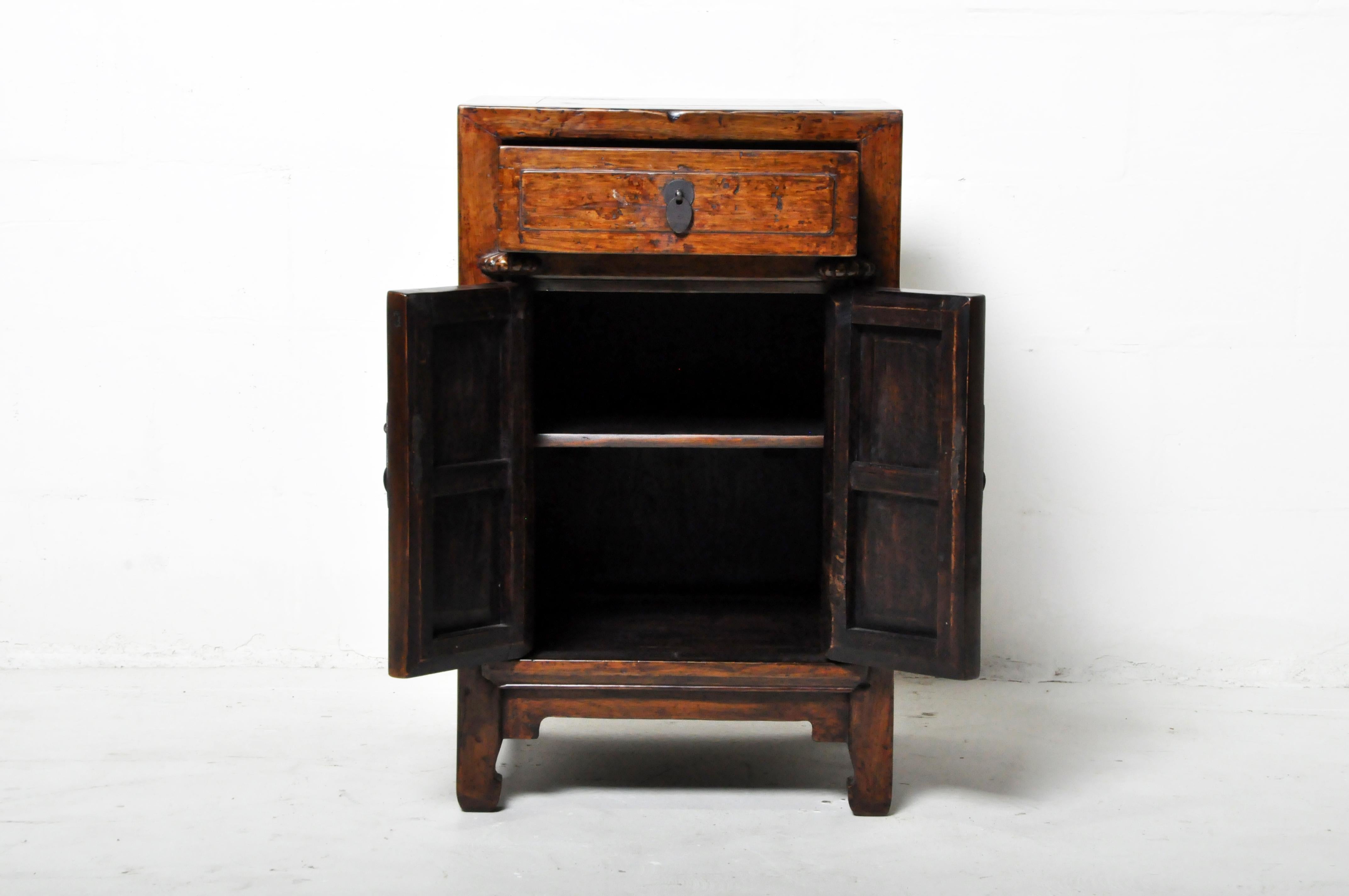 Pair of Chinese Side Cabinets with Two Drawers and a Pair of Doors 3