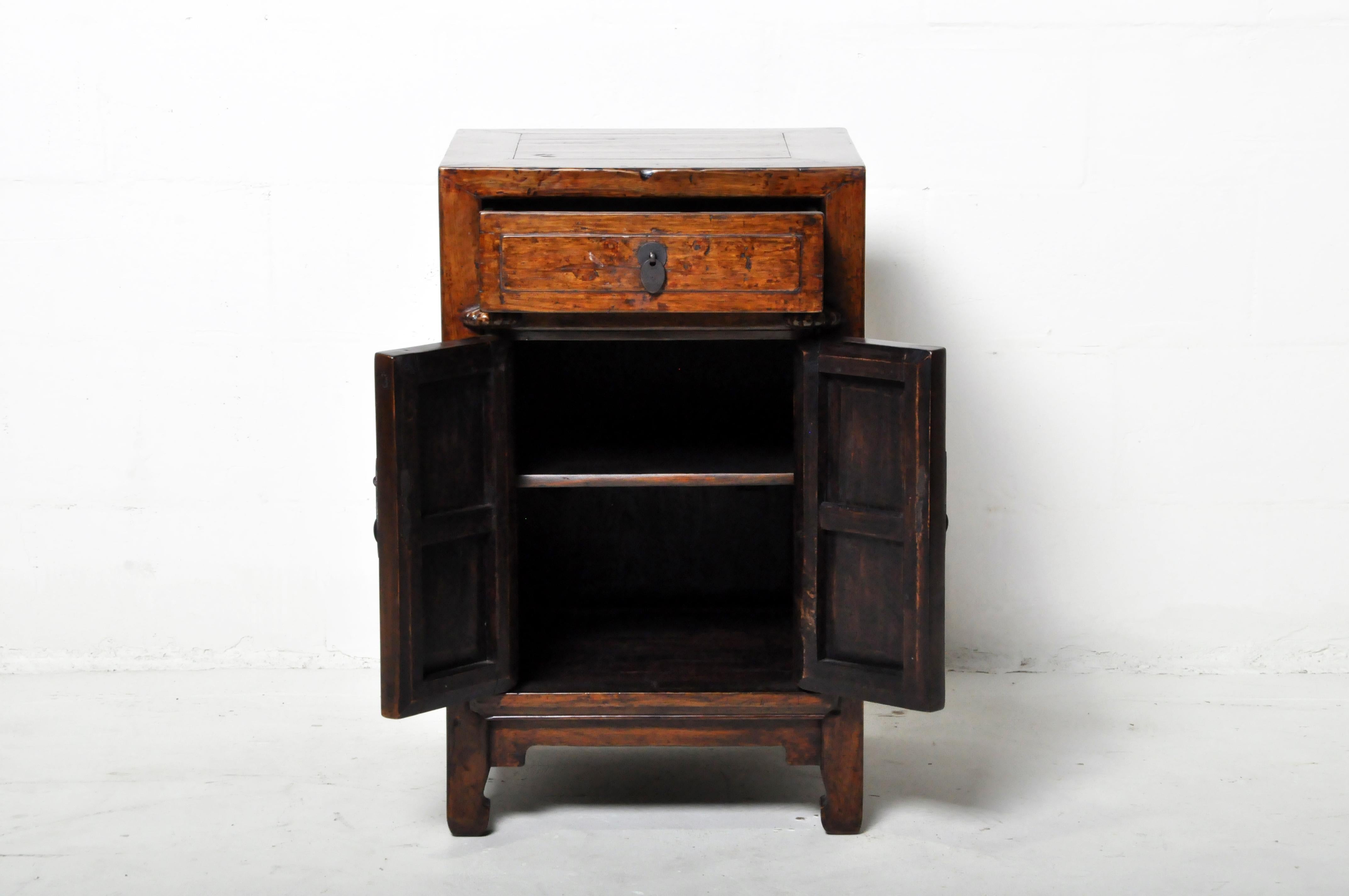 Pair of Chinese Side Cabinets with Two Drawers and a Pair of Doors 4