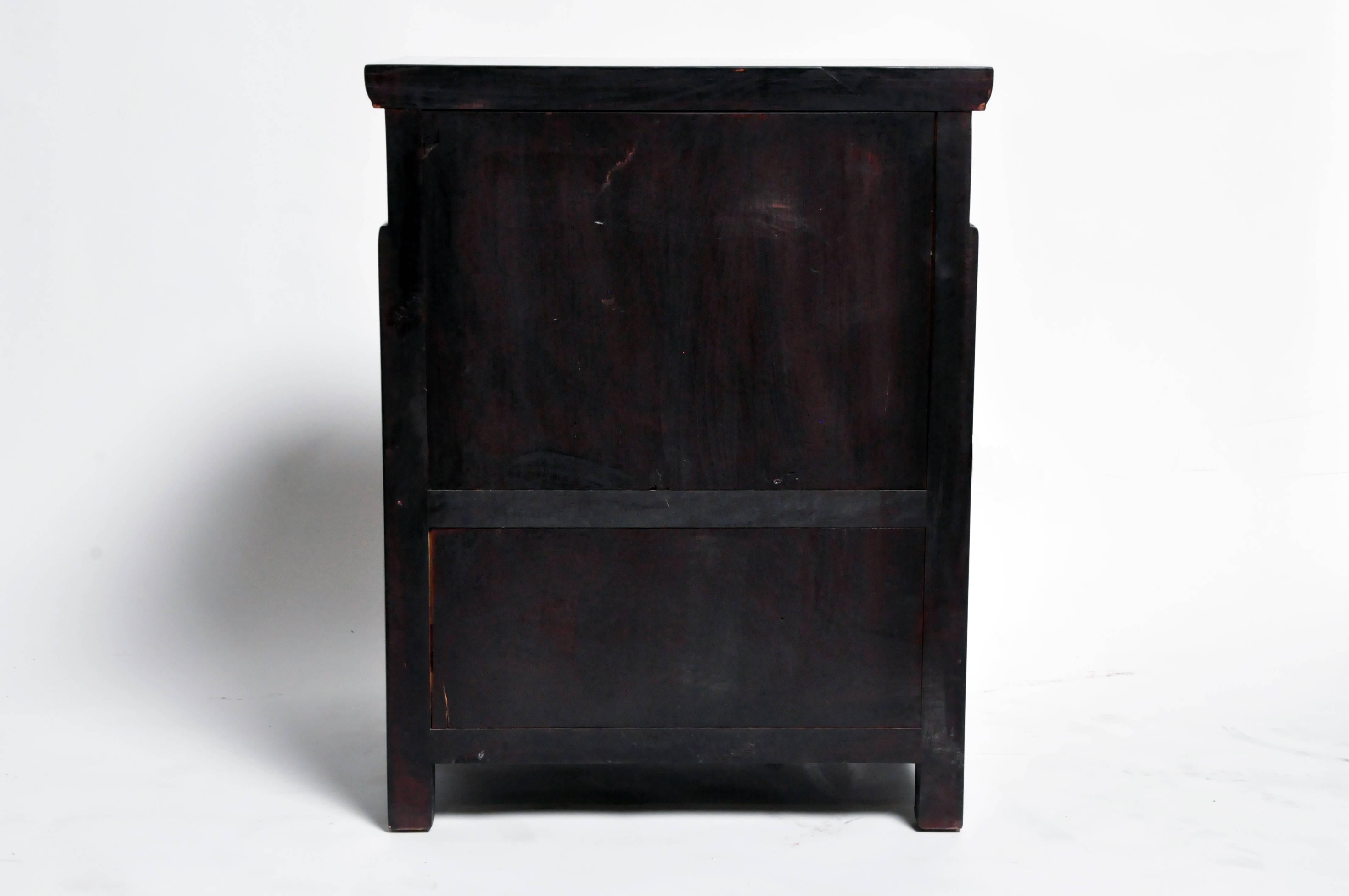 This pair of side chests are from Jiangsu, China and was made from reclaimed elm wood and tile. The piece features mortise and tenon joinery, a drawer, and a shelf. You can also customize a new one and custom your own. Wood, color, finish, and