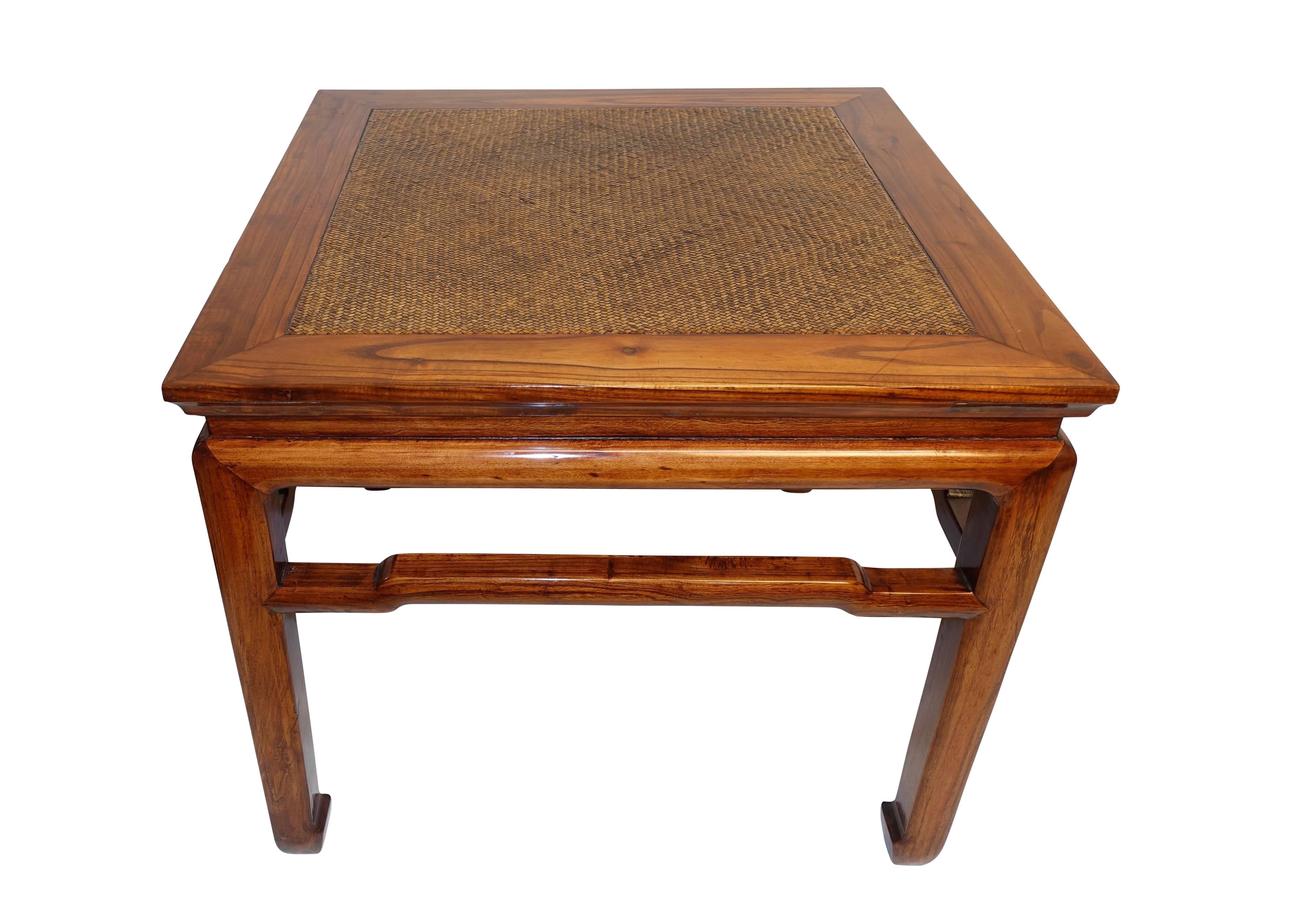 Pair of Chinese Side or End Tables with Woven Panels, Mid-19th Century 5