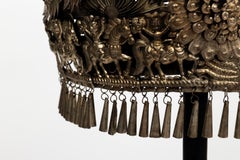 Pair of Chinese Silver Bridge and Groom Ceremonial Headdresses