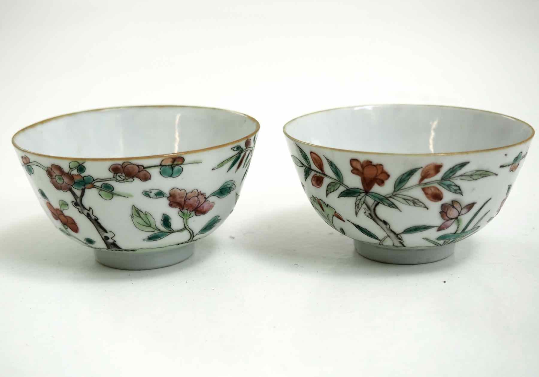 Paar chinesische Suppenschalen:: 18. Jahrhundert (Glas) im Angebot