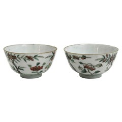 Antique Pair of Chinese Soups Bowls, 18th Century