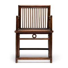 Pair of Chinese Spindleback Rose Chairs, c. 1850