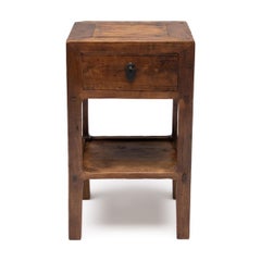 Pair of Chinese Square Corner End Tables, Late 19th Century