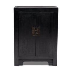 Pair of Chinese Square Corner Locking Cabinets