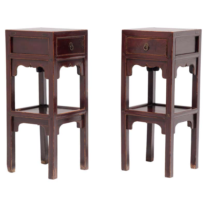 Pair of Ornate Chinese Lacquer Display Tables, c. 1850 For Sale at ...