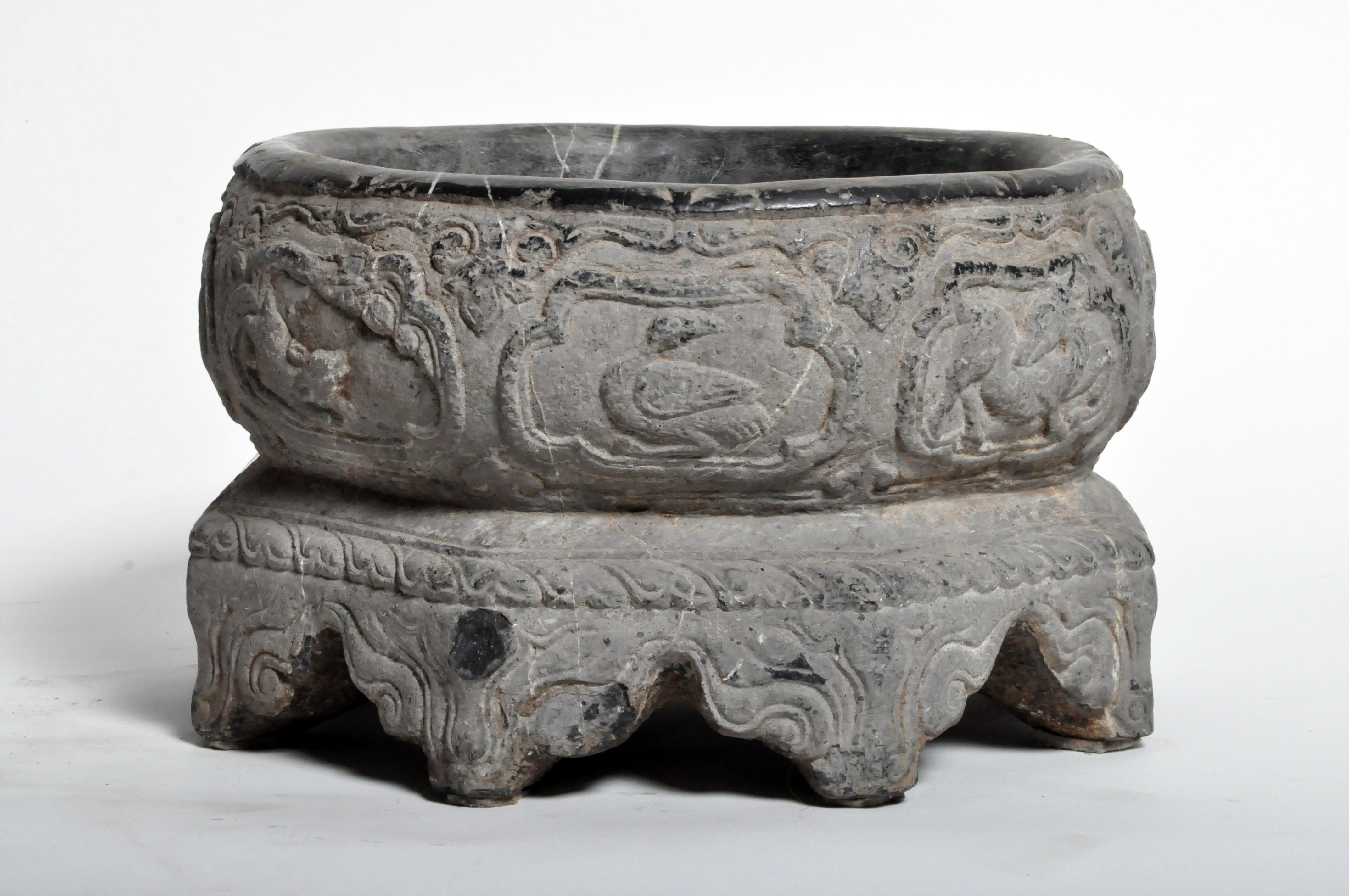 Pair of Chinese Stone Basins 7