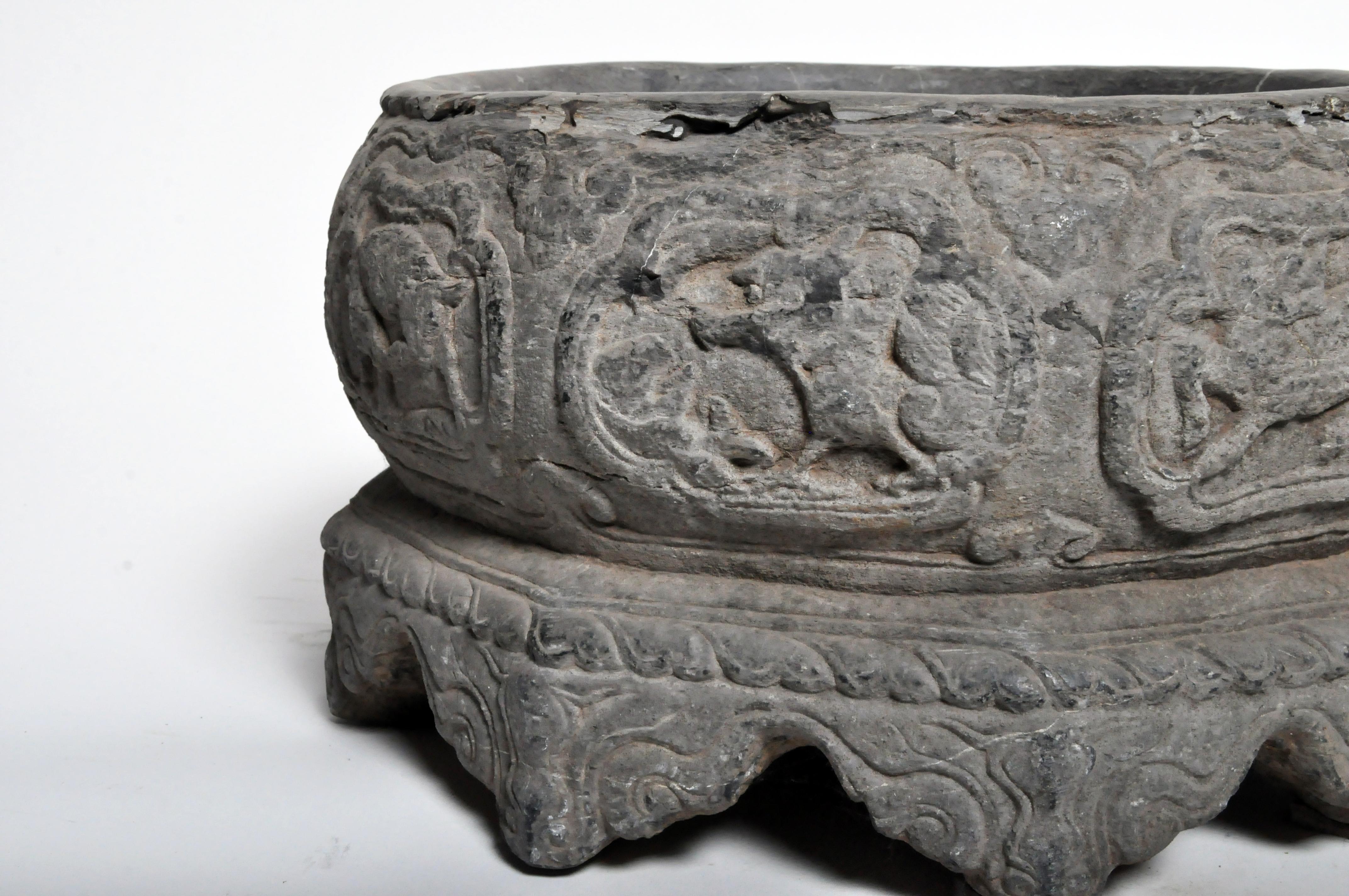 Pair of Chinese Stone Basins 1