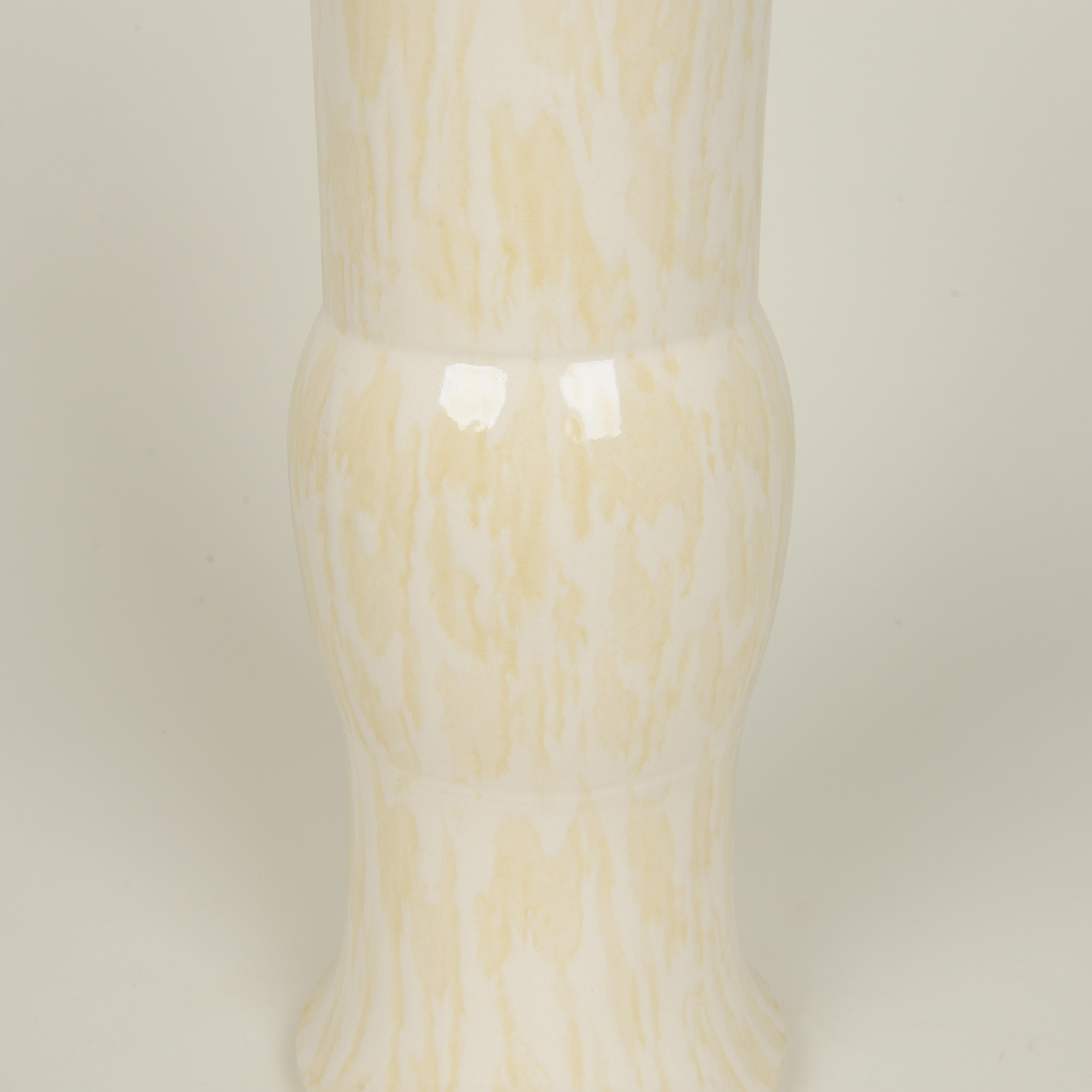 Pair of Chinese Style Ceramic Beaker Vases For Sale 1