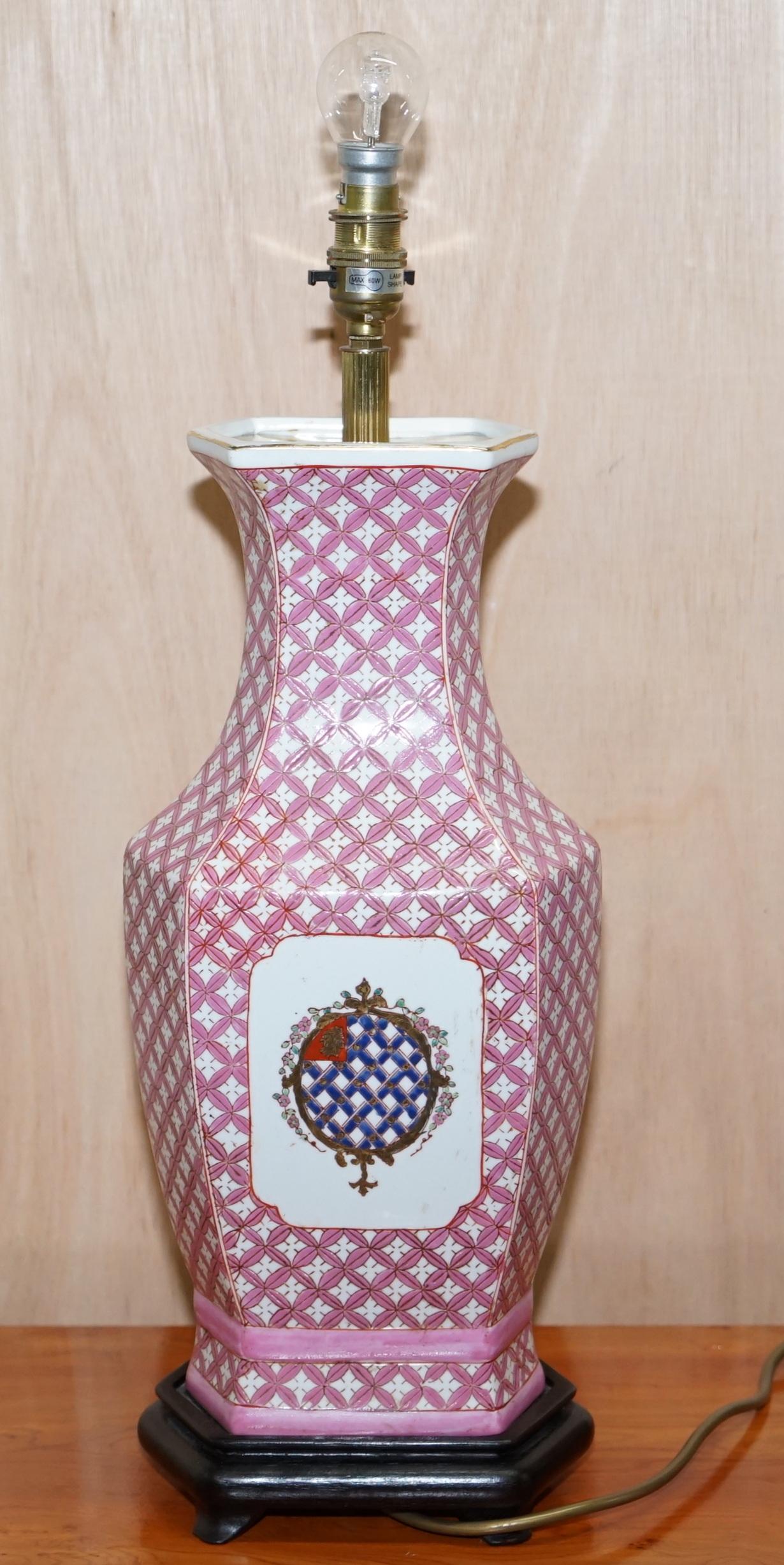 Pair of Chinese Style Ceramic Table Lamps with Gold Leaf Gilding from Tindle 4
