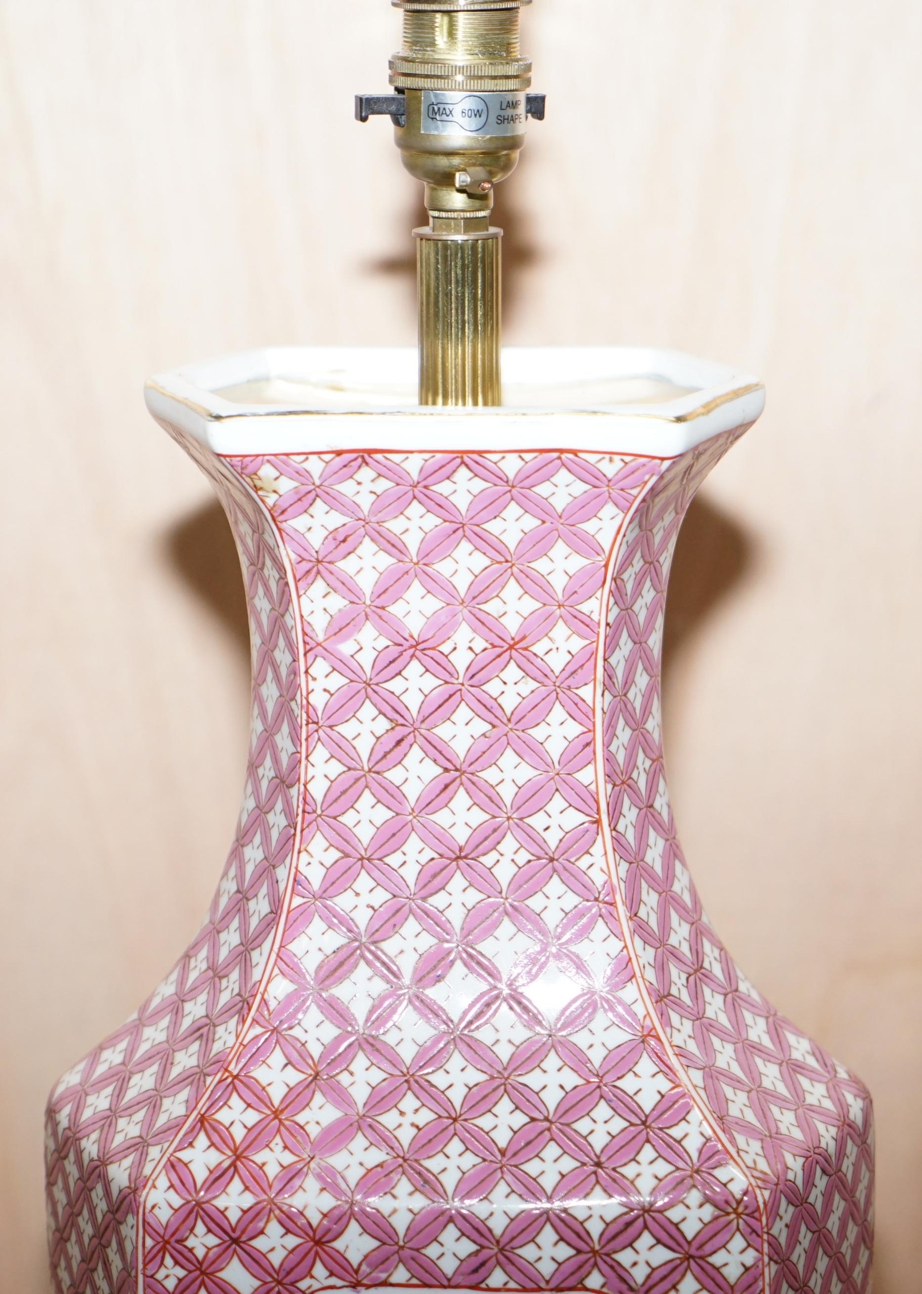 Pair of Chinese Style Ceramic Table Lamps with Gold Leaf Gilding from Tindle 6