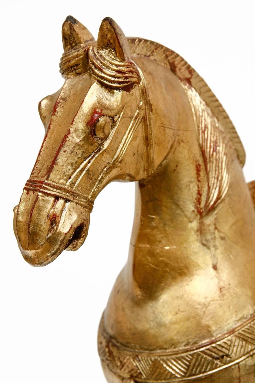 Paire de sculptures de chevaux en vermeil de la dynastie chinoise Tang Bon état à Rio Vista, CA