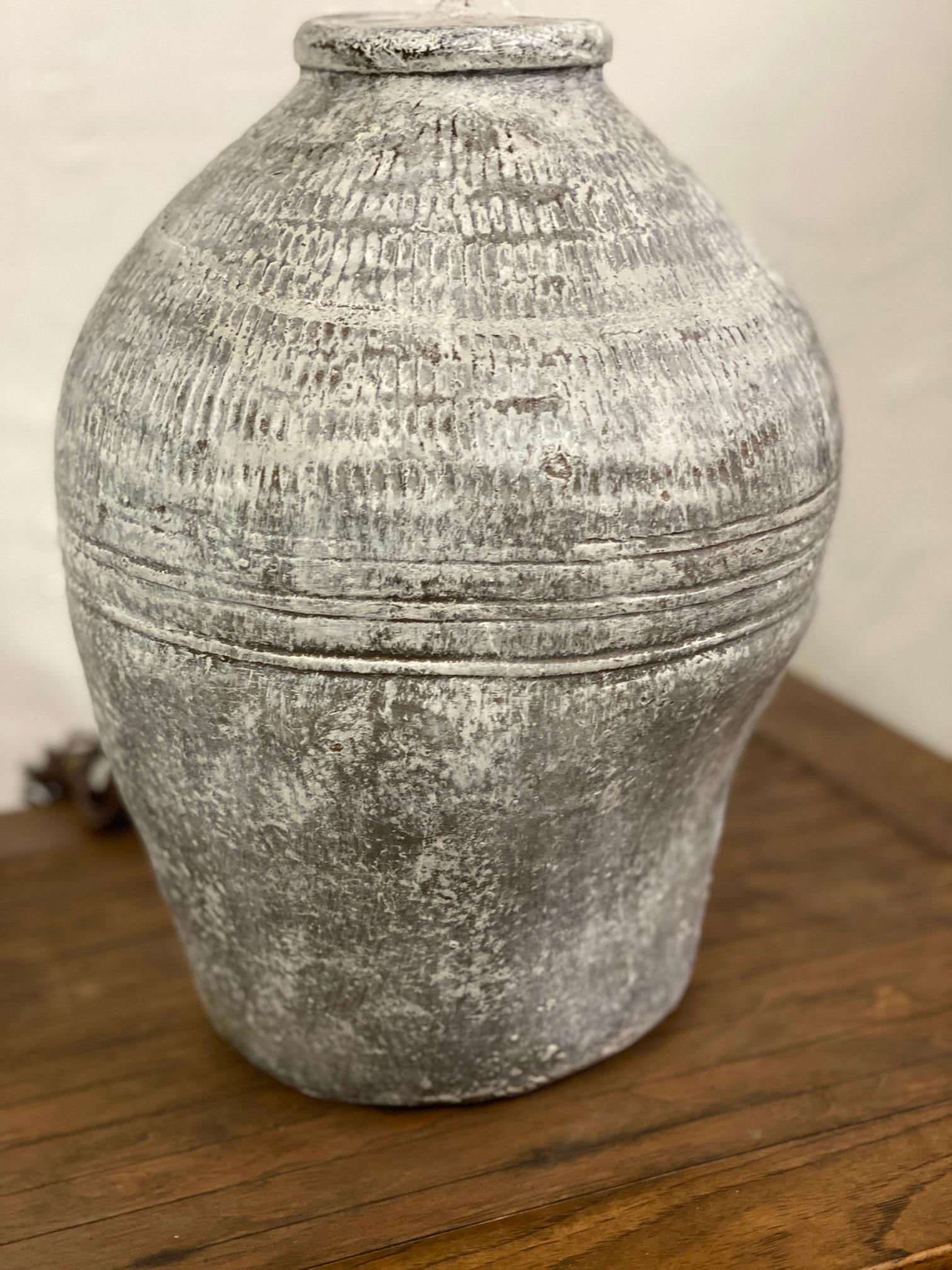 Pair of Chinese Terracotta Jar Lamps 2