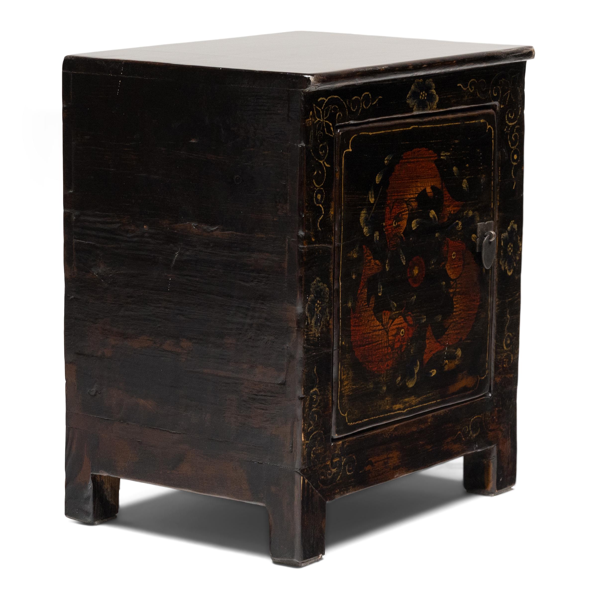 Pair of Chinese Three Koi Cabinets, c. 1900 1