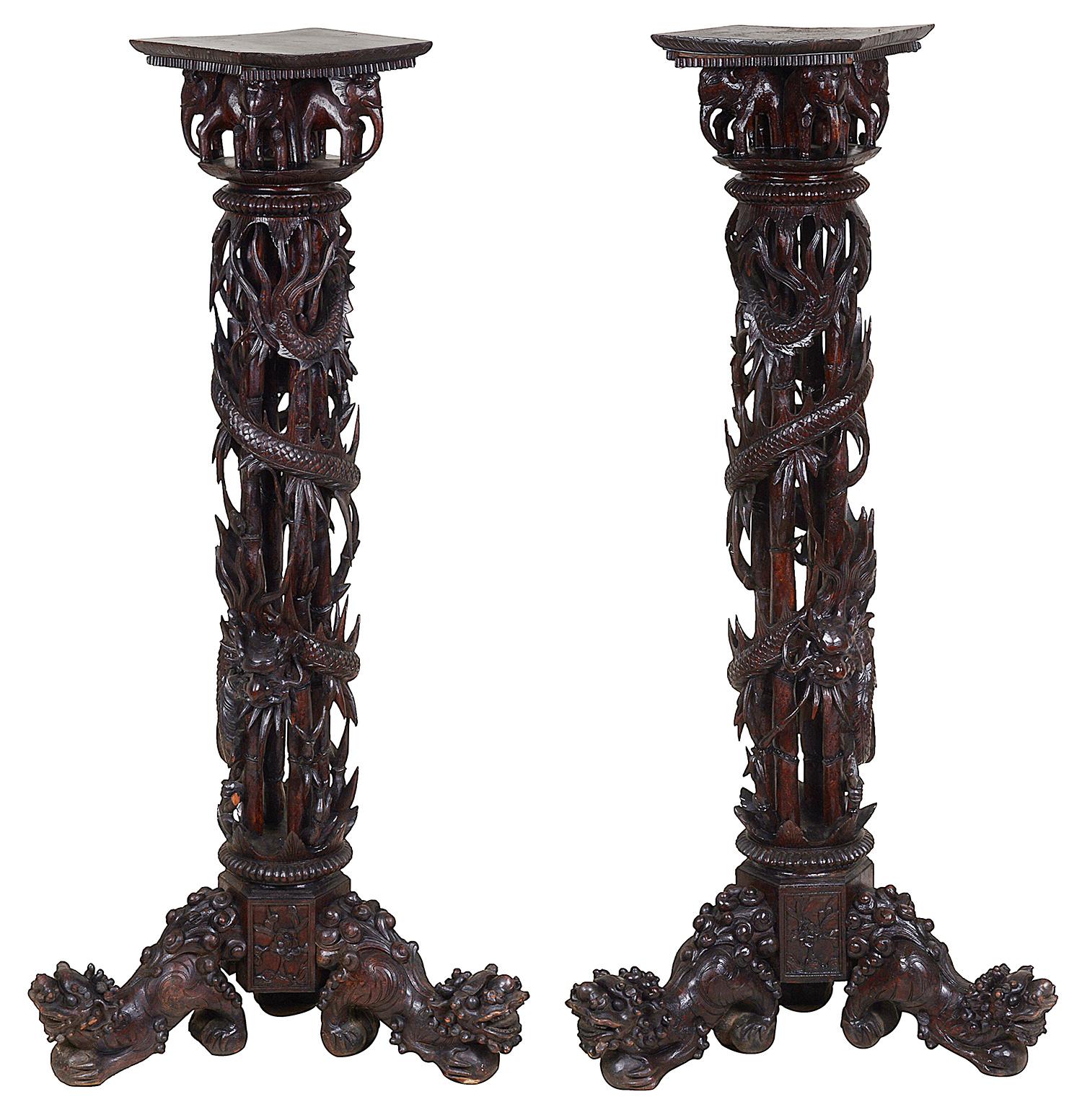 Pair of Chinese Torchas, 19th Century For Sale 1